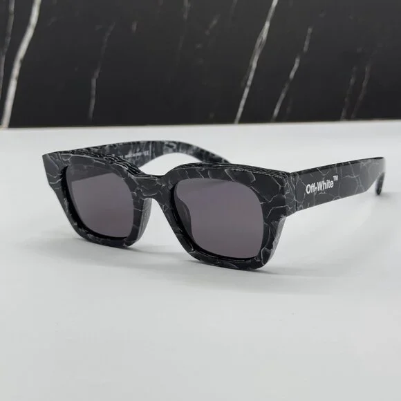 NEW OFF-WHITE UNISEX SUNGLASSES, OFF-WHITE ZURICH BLACK MARBLE EYEWEAR